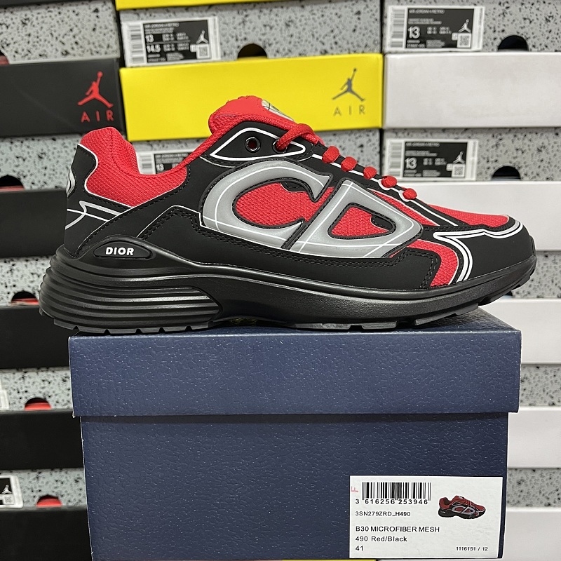 Dior B30 Sneakers · Black Red 10