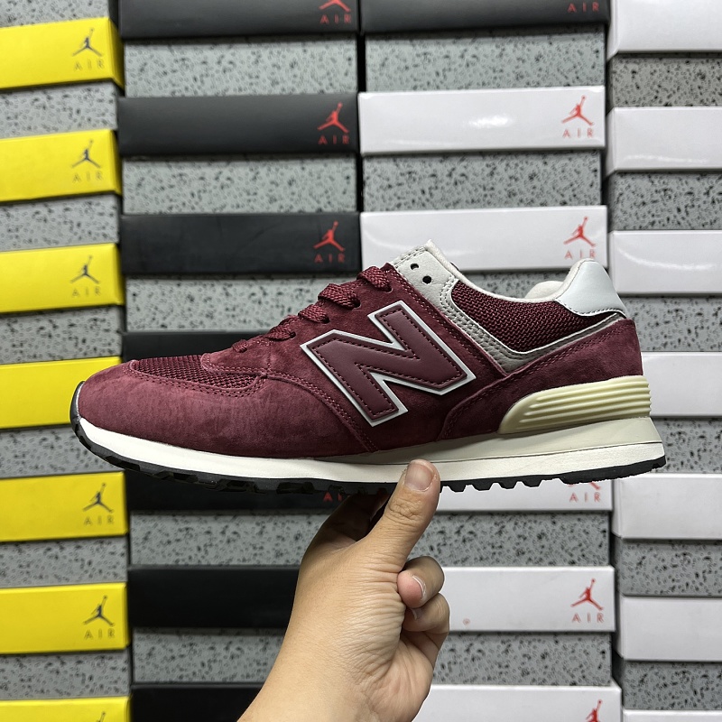 New Balance 574 Red Sneakers · 2