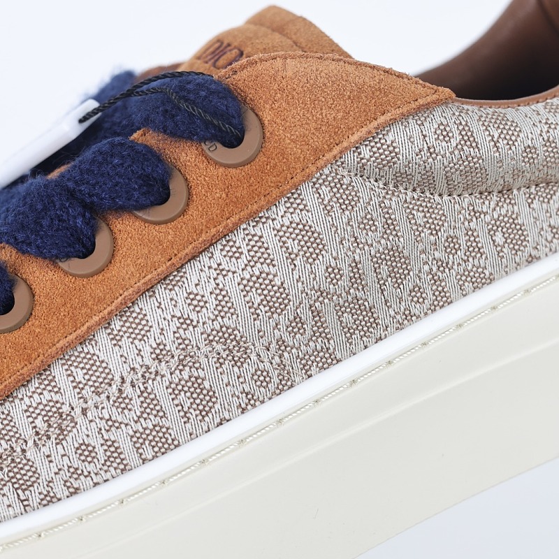 Low Top Casual Sneaker Brown Blue