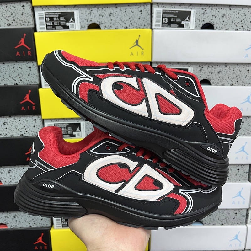 Dior B30 Sneakers · Black Red 2