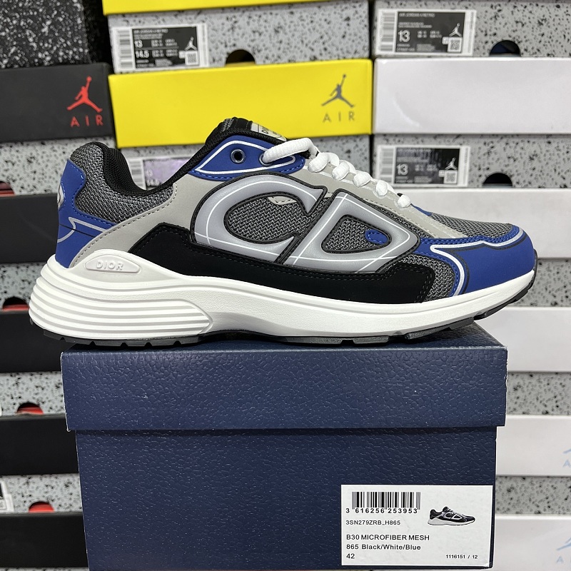 Dior B30 Sneakers · Black Gray Blue 10