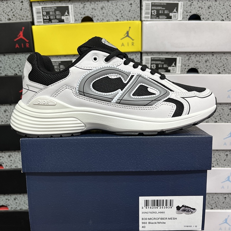 Dior B30 Sneakers · White Black 10