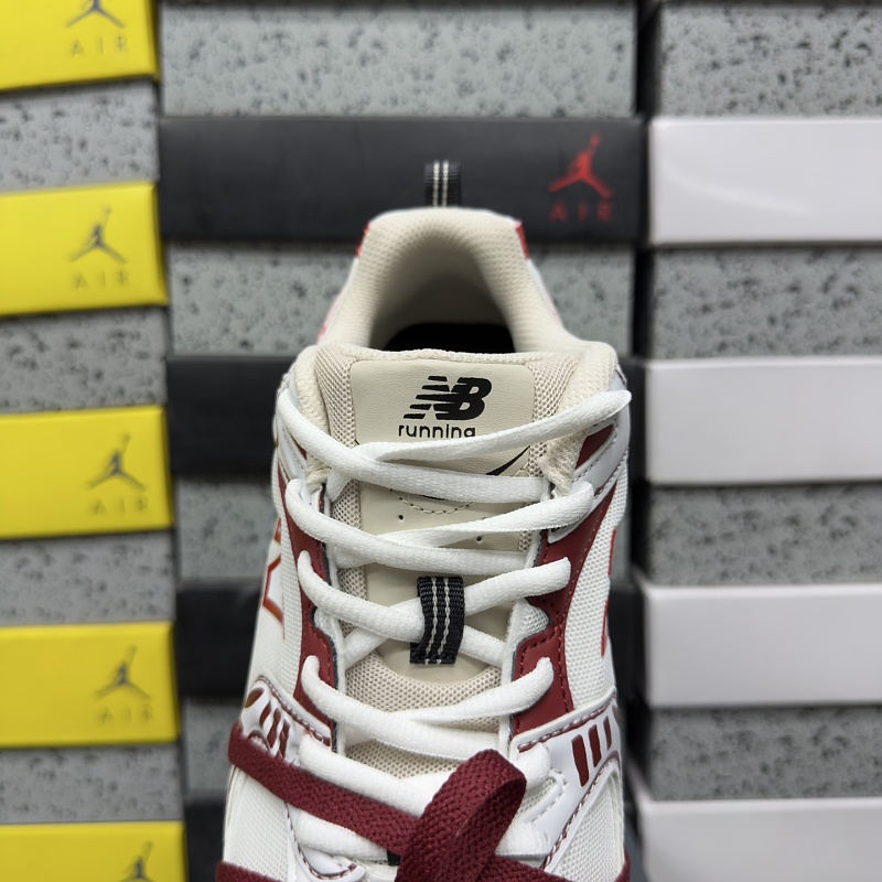 New Balance 530 · White Red Graffiti Laces · 4