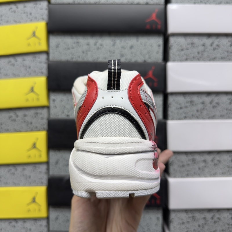 New Balance 530 · White Red Graffiti Laces · 2
