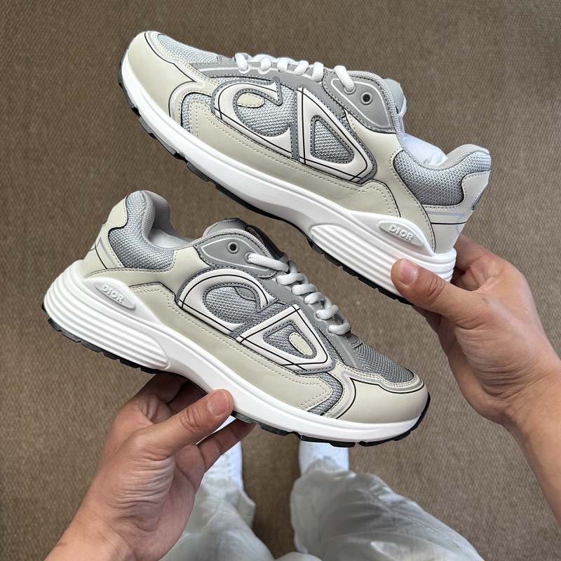 Dior B30 Sneakers · Grey Mesh Cream 7