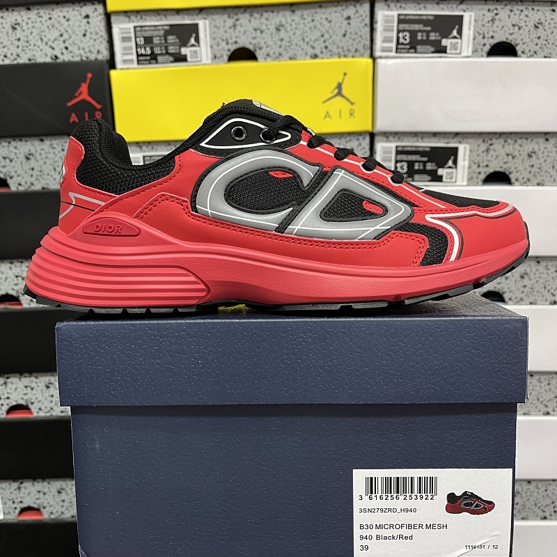 Dior B30 Sneakers · Red Black 10