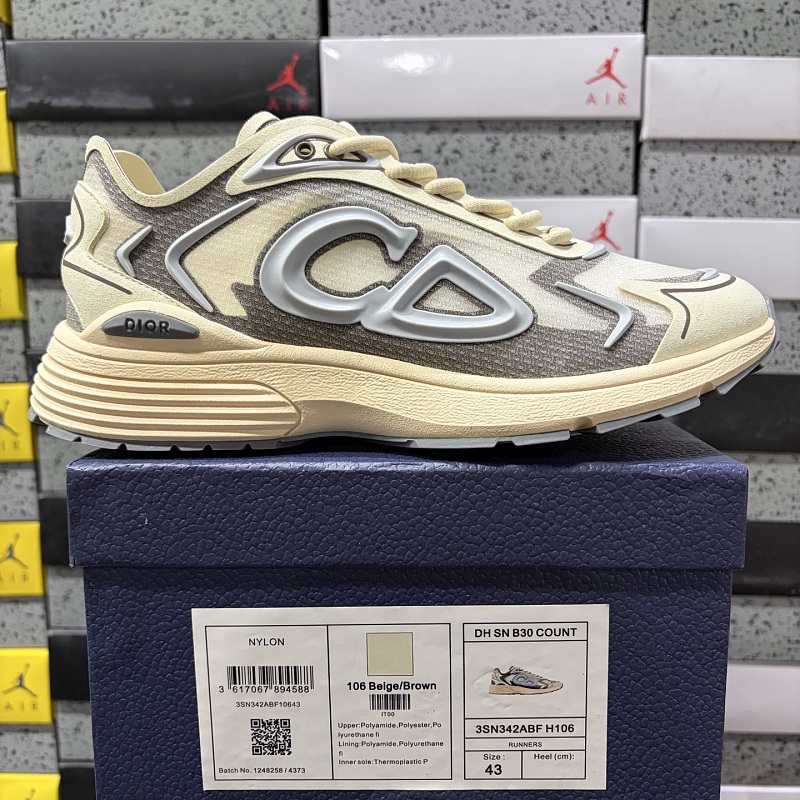 Dior B30 Sneakers · Cream Gray 9