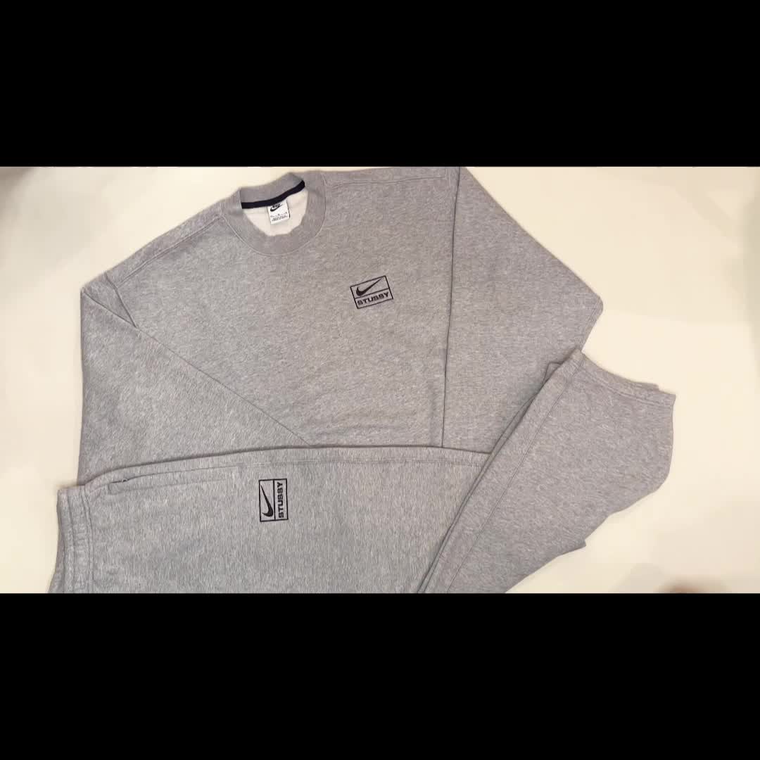 Nk Stu Grey// Black Crewneck Sweatshirt 8