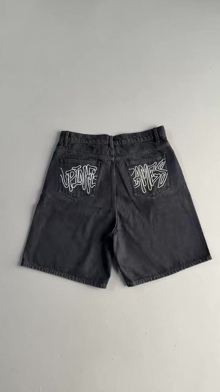Up In Flames Denim Shorts 3